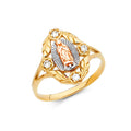 14K 3C GUADALUPE CZ RINGS (RG616)