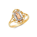 14K 3C GUADALUPE CZ RINGS (RG617)