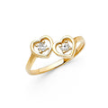 14KY HEART CZ RINGS (RG632)