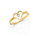 14KY HEART CZ RINGS (RG633)