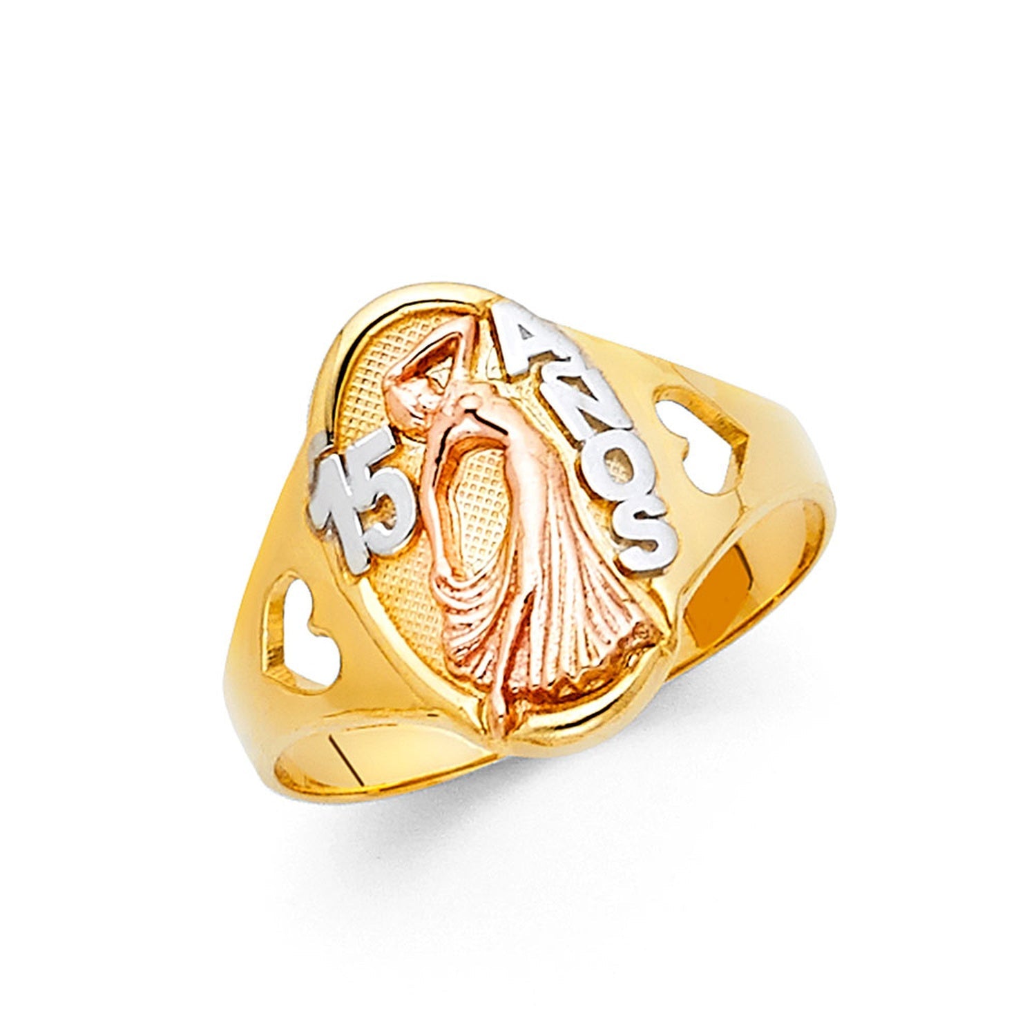 14K 3C 15 YRS RINGS (RG642)