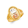 14K 3C 15 YRS RINGS (RG644)