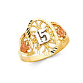 14K 3C 15 YRS RINGS (RG646)