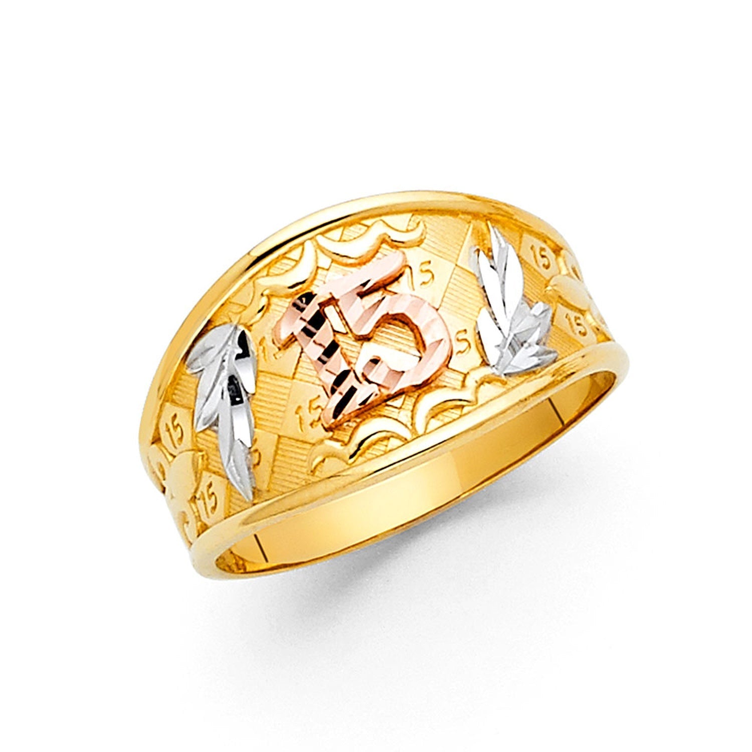 14K 3C 15 YRS RINGS (RG652)