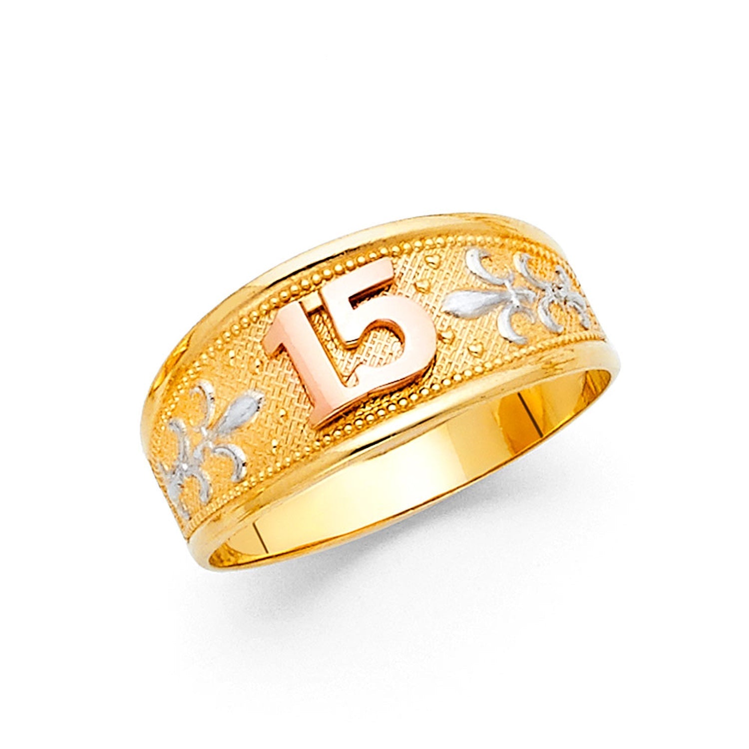 14K 3C 15 YRS RINGS (RG653)