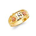 14K 3C 15 YRS RINGS (RG654)