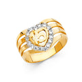 14K 15 YRS CZ RINGS (RG669)