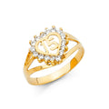 14K 15 YRS CZ RINGS (RG671)