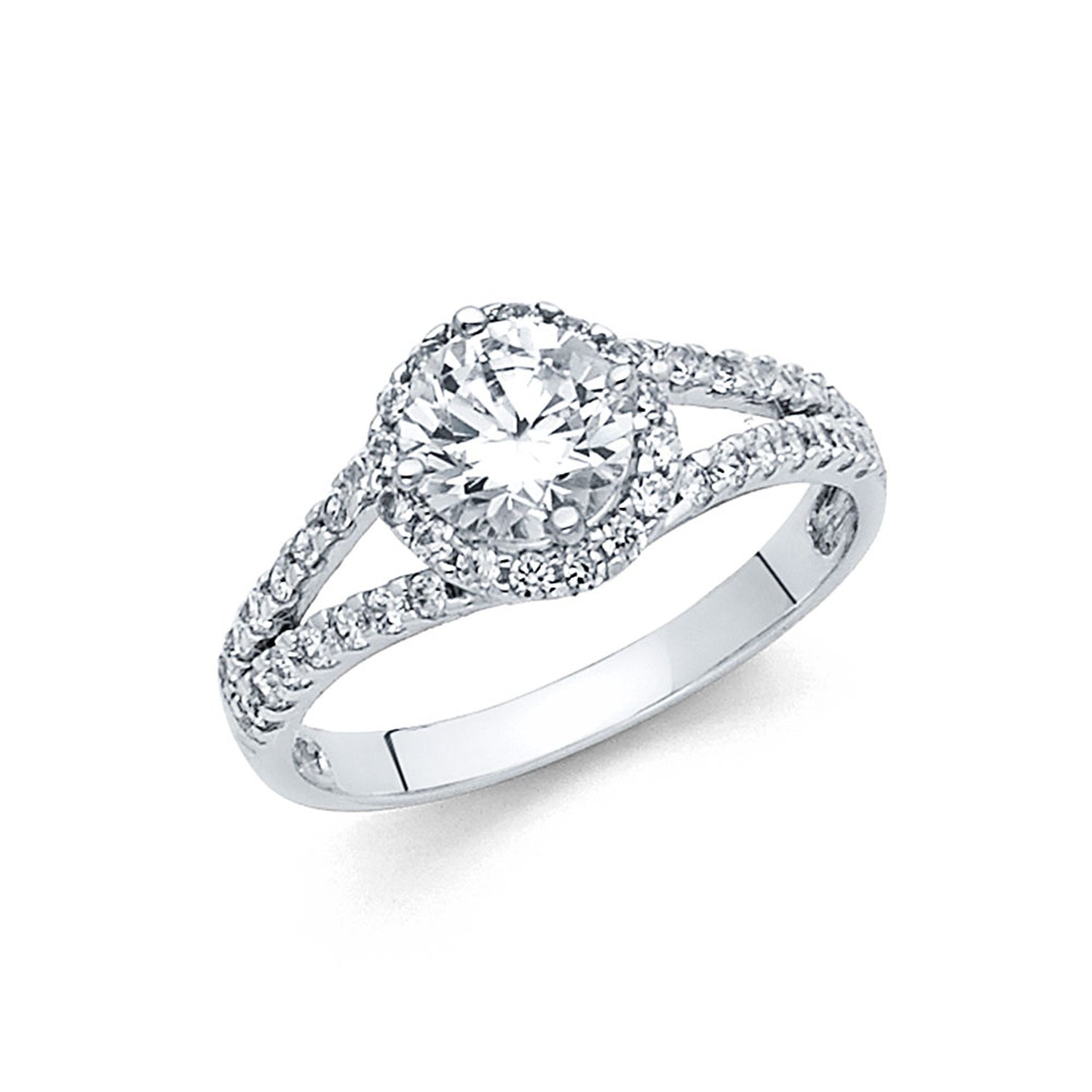 14KW CZ ENGAGMENT RING (RG703)