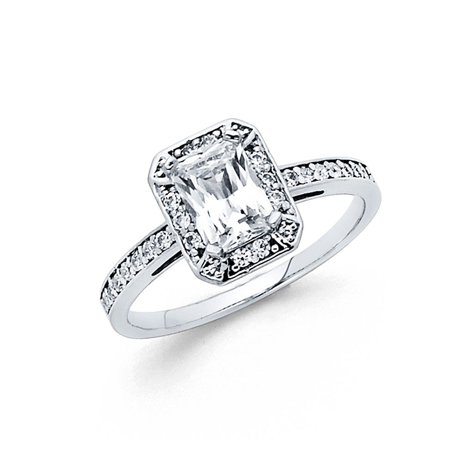 14KW CZ ENGAGMENT RING (RG707)