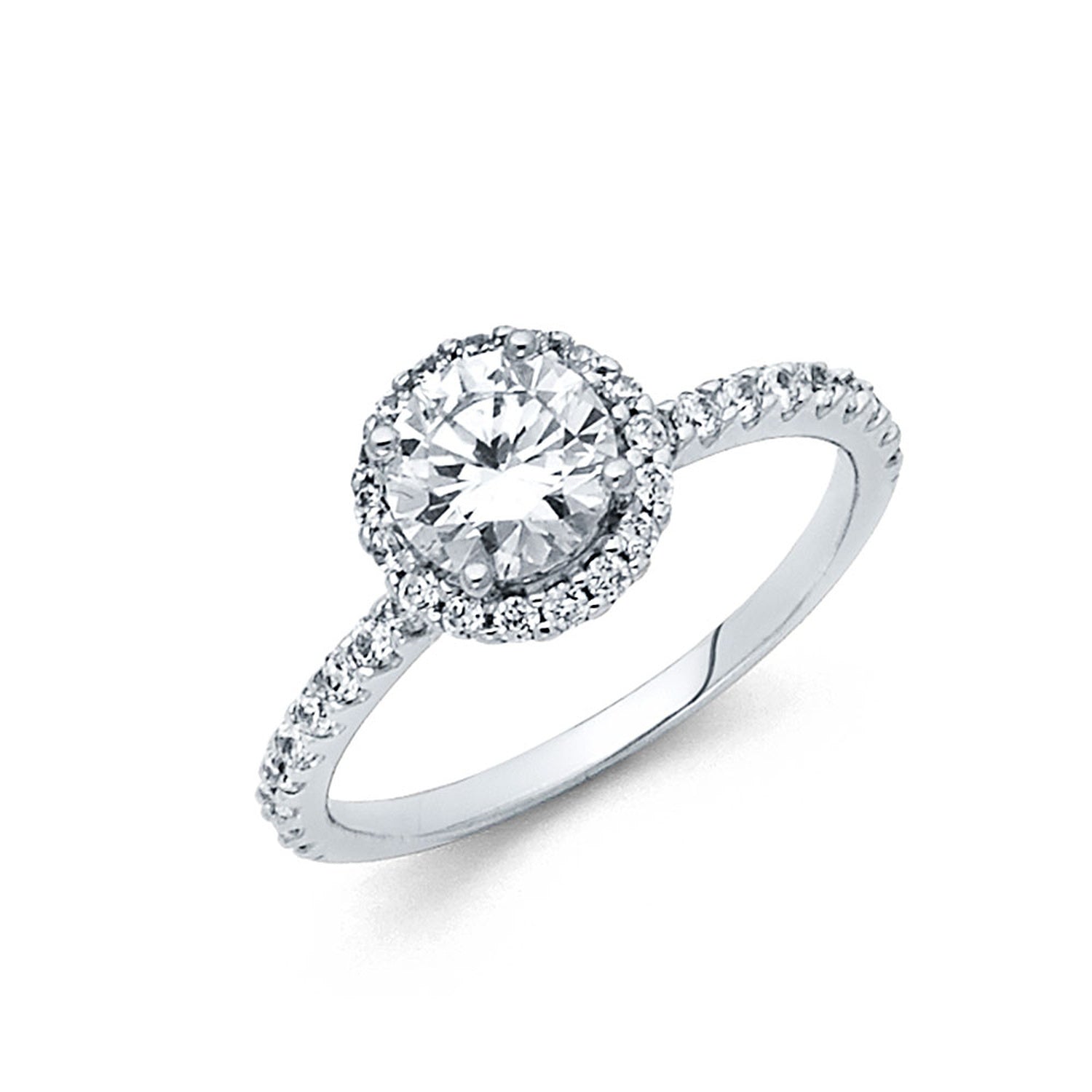 14KW CZ ENGAGMENT RING (RG709)