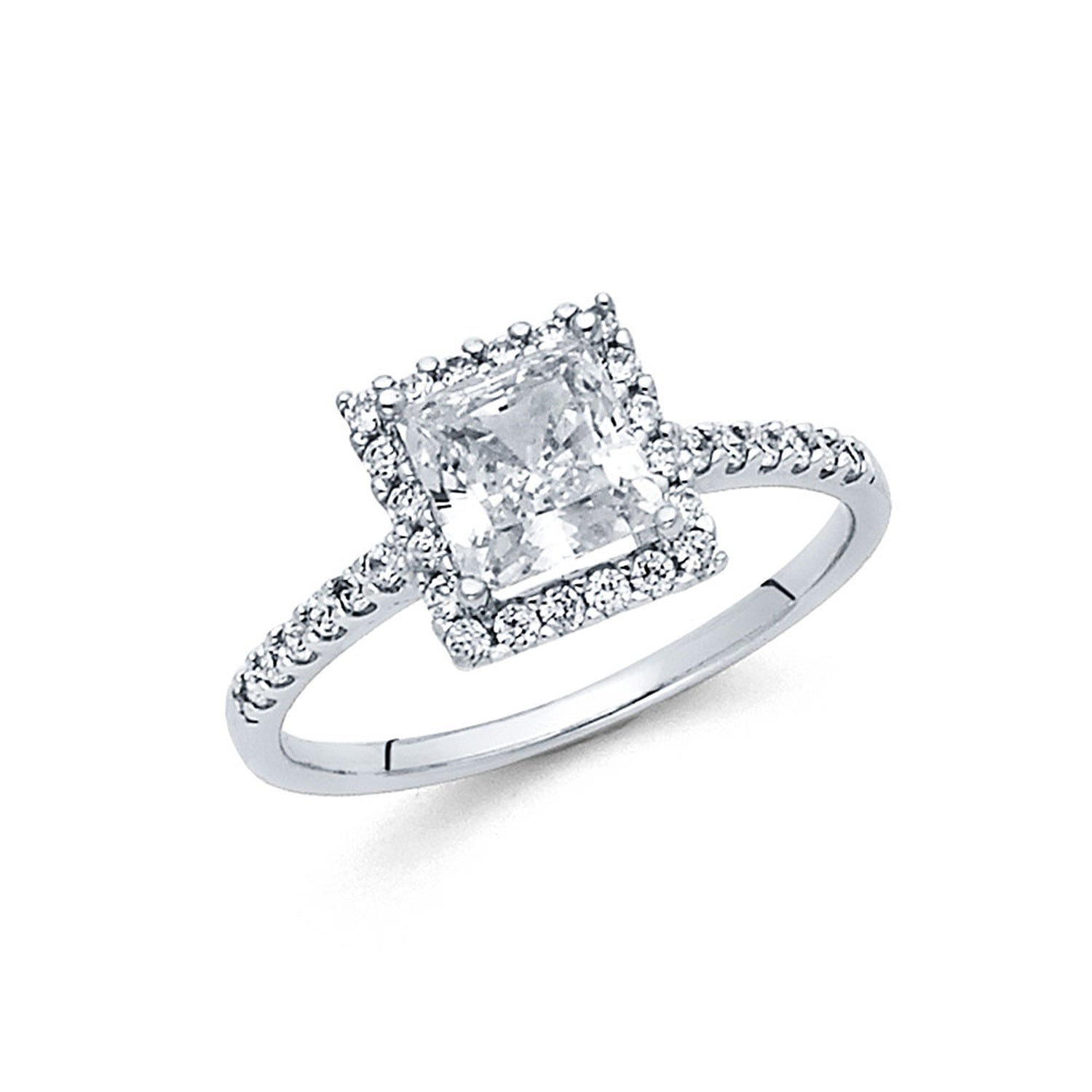 14KW PR CZ ENG RING W/RD SIDE