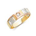 14K 3C MENS WED BAND (RG813)