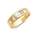 14K 3C MENS WED BAND (RG816)
