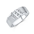 14KW CZ MENS WED BAND