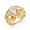 14KY CZ ENG RING