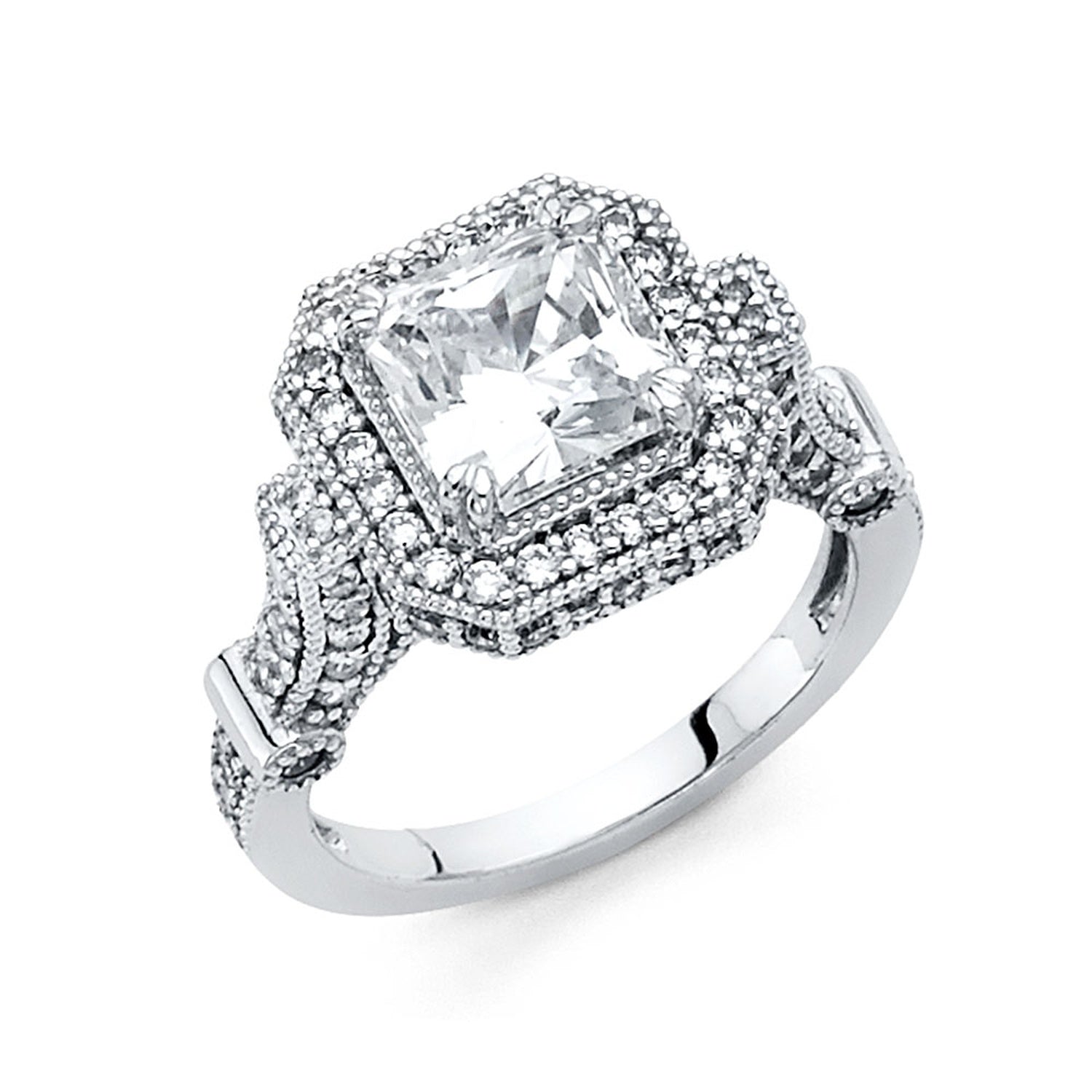 14KW CZ ENG RING