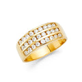 14KY CZ 3 ROW BAND