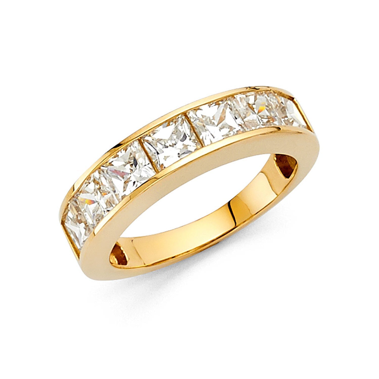 14KY CZ LADIES WED BAND