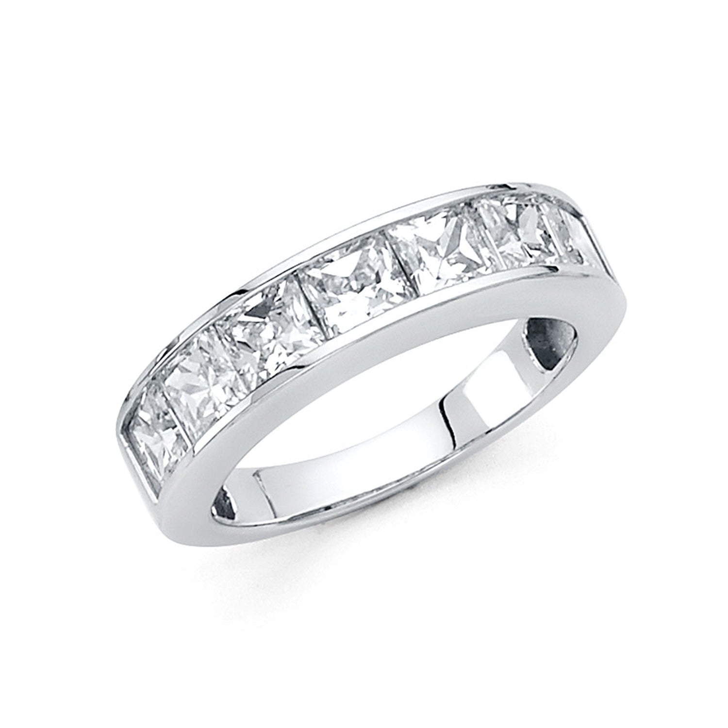 14KW CZ LADIES WED BAND