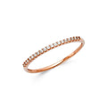 14K PINK CZ LADIES WED BAND