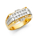 14KY CZ MENS RING