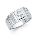 14KW CZ MENS RING