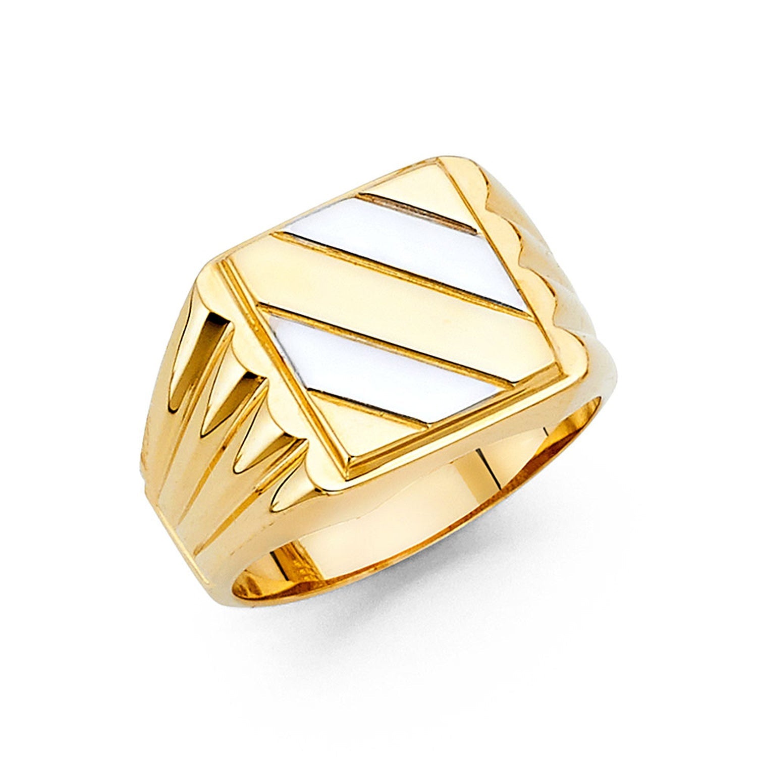 14K 2T MENS RING