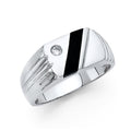 14KW ONYX MENS RING