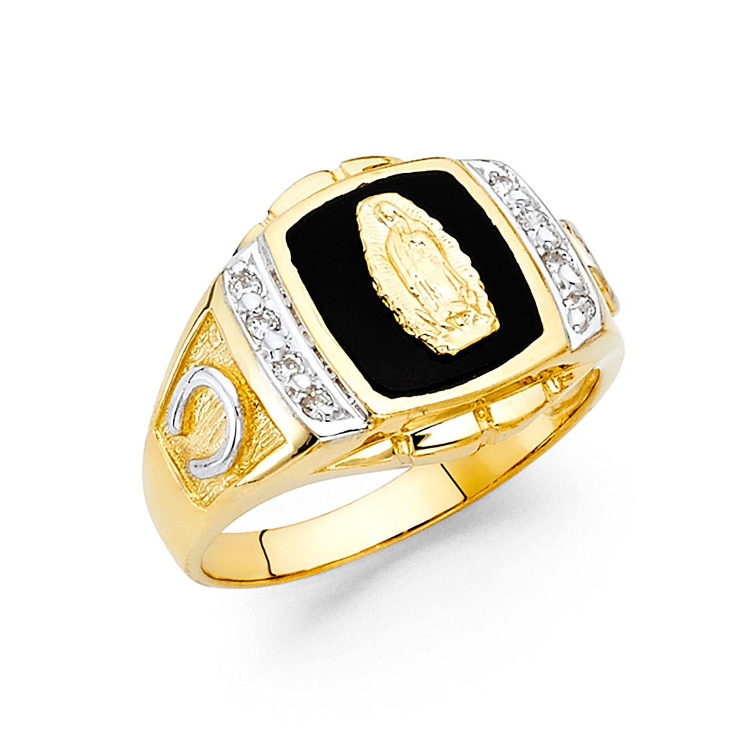 14KY ONYX GUADALUPE MENS RING