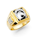 14KW FANCY ONYX MENS RING