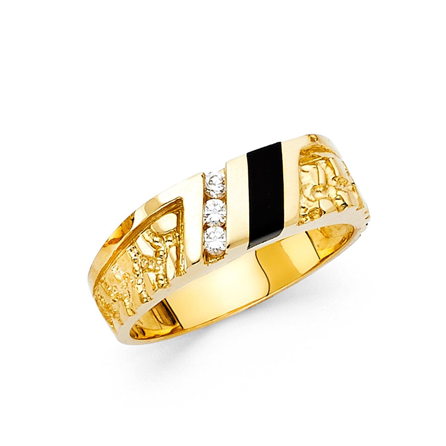 14K 2T ONYX MENS RING