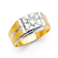 14K 2T CZ MEN RING
