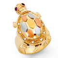 14K 3C FANCY TURTLE RING