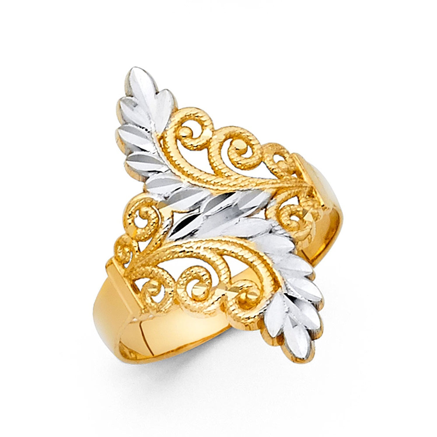 14K 2T FANCY RING