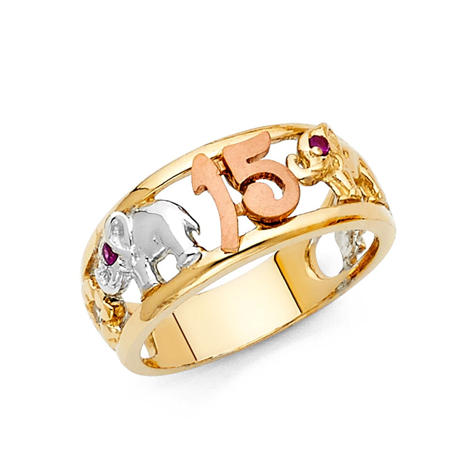 14K 3C 15YEARS RING