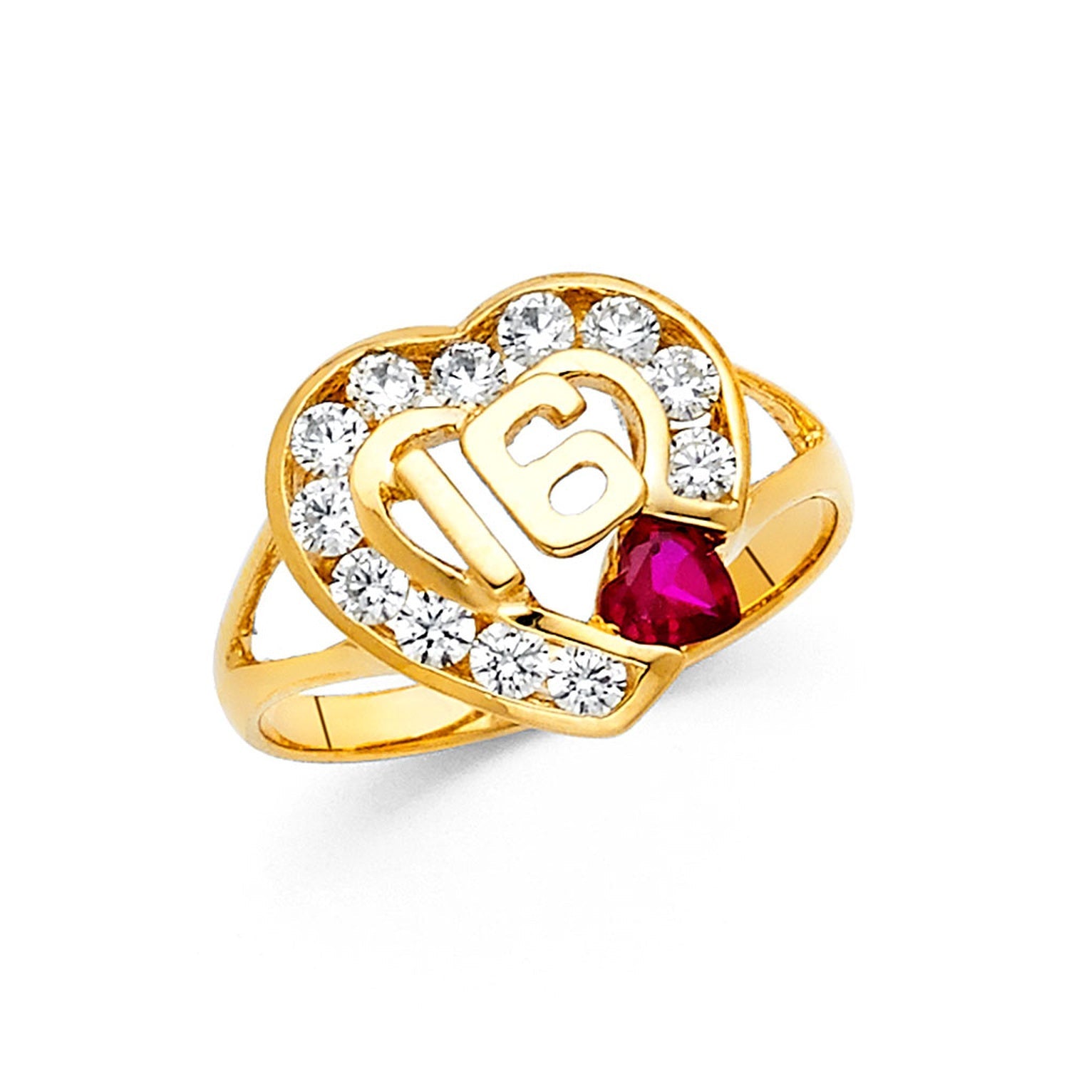 14KY CZ 16YEARS RING