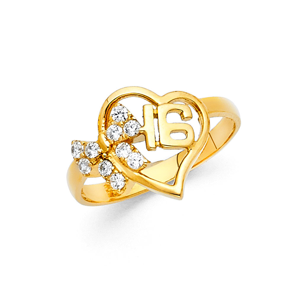 14KY CZ 16YEARS RING