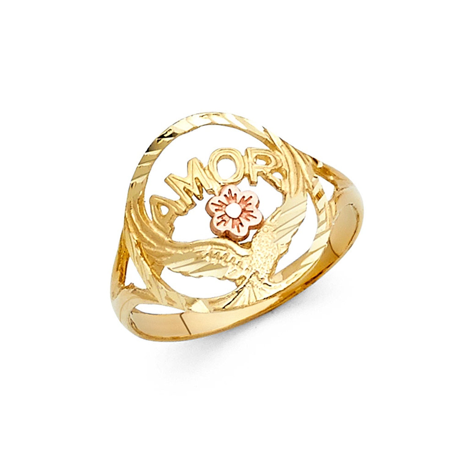 14K 2C AMOR RING