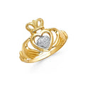 14K 2T CLADDAGH RING