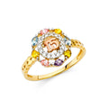 14K 2T CZ 15YEARS RING