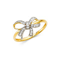 14KY 2T CZ FANCY RING