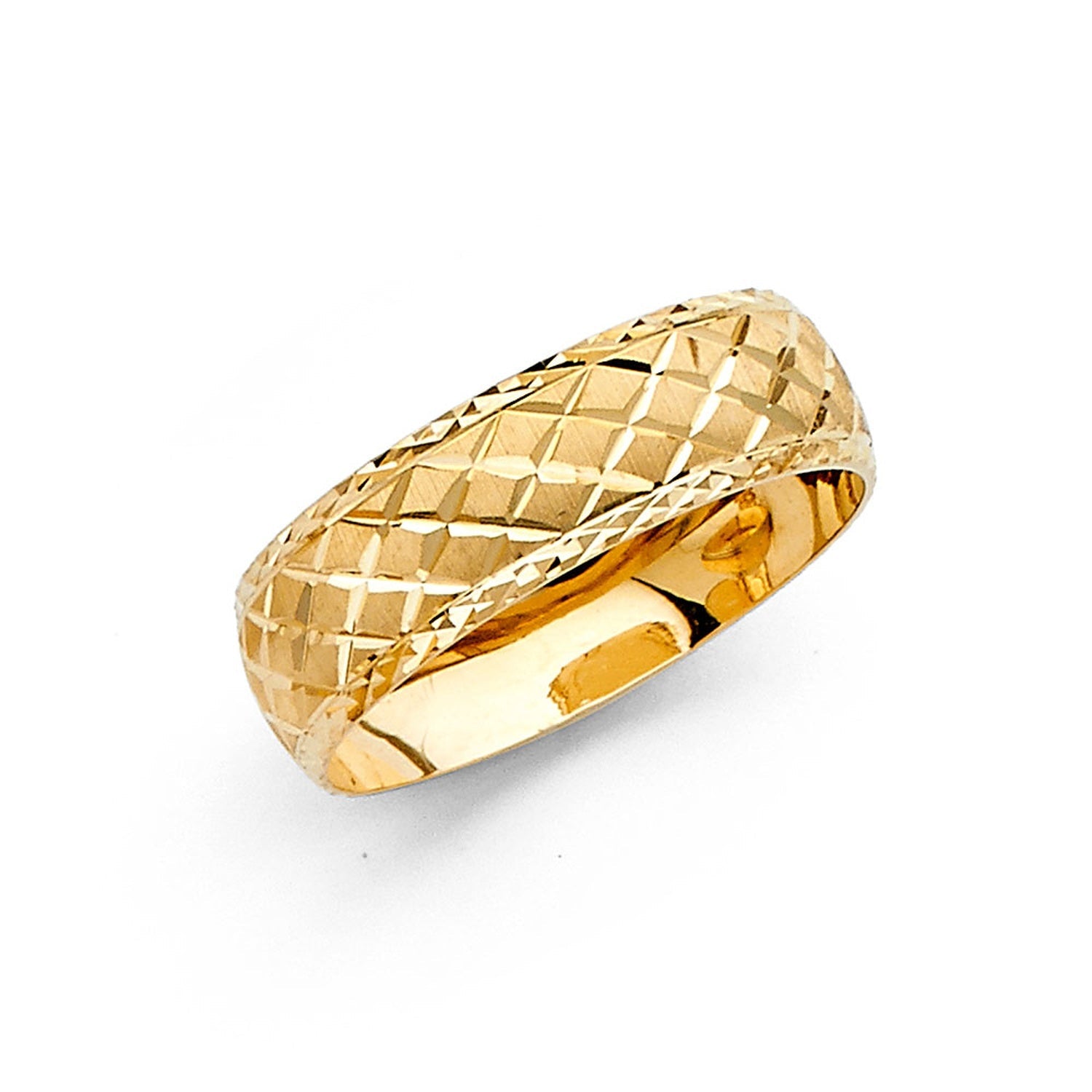 14KY 6MM DC WED BAND  SZ 7