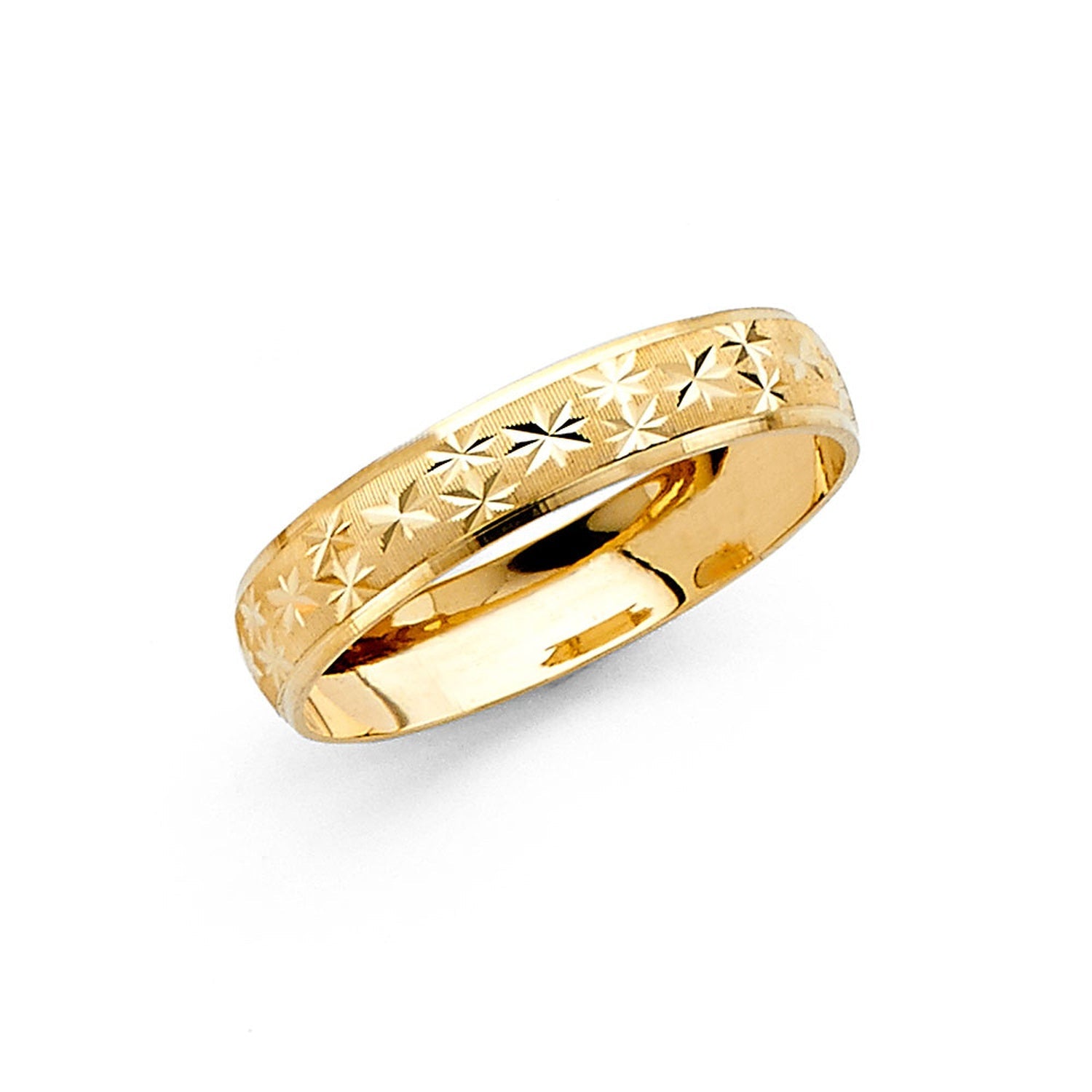 14KY 4MM DC WED BAND  SZ 7