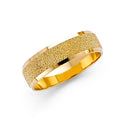 14KY 6MM F-CUT WED BAND  SZ 10