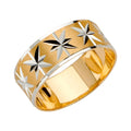14K 2T 8MM DC TAPERED WED BD  SZ 10