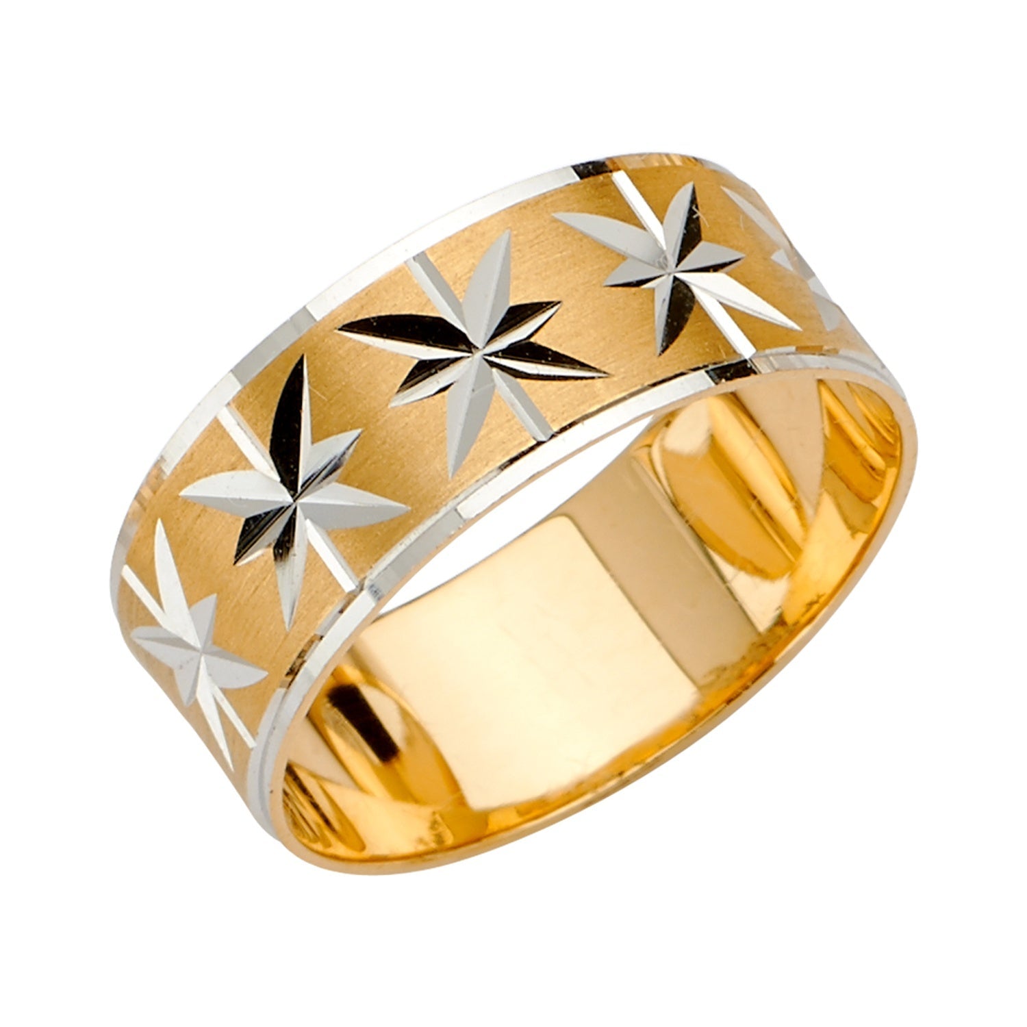 14K 2T 8MM DC TAPERED WED BD  SZ 10