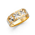 14K 2T 8MM DC TAPERED WED BD  SZ 7