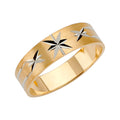 14K 2T 6MM DC TAPERED WED BD  SZ 10