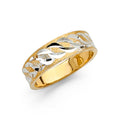 14K 2T 6MM DC TAPERED WED BD  SZ 7